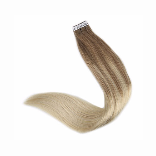Tape in Haar Balayage Kleur 100% Echt Remy Human Hair Extensions 20 stks 50g Per Pakket Naadloze tape op Haar