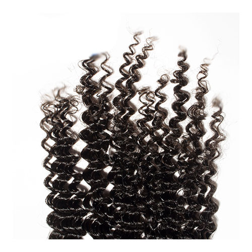 Braziliaanse Diepe Krullend Kant 4 ''x 4'' Sluitingen Maagd Menselijk Haar Knopen Gebleekte Gratis deel Stijl Medium Bruin