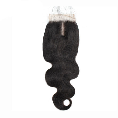 Haar Indian Body Wave Sluiting met Baby Haar 8-20 inch Remy Sluiting Natuurlijke Kleur Menselijk Haar Vetersluiting 1 ST alleen